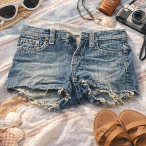 Y2K Vintage Elie Tahari Denim Jean Shorts | Size 24 | EUC Raw hem